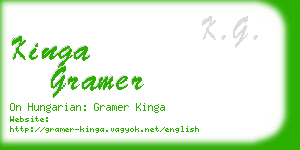 kinga gramer business card